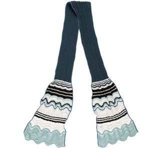 M missoni blue knit scarf